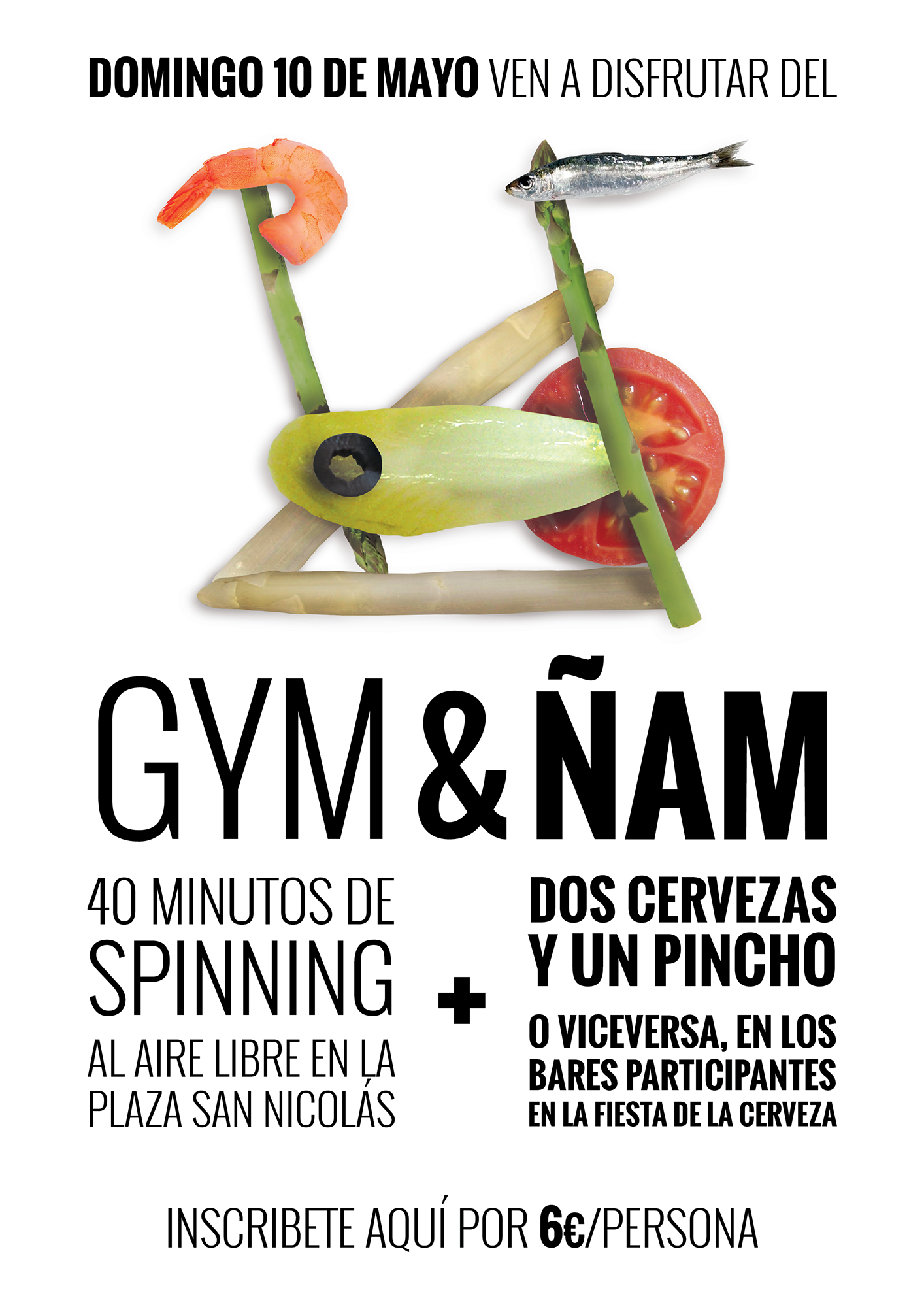 Cartel promocional para Gym&Ñam